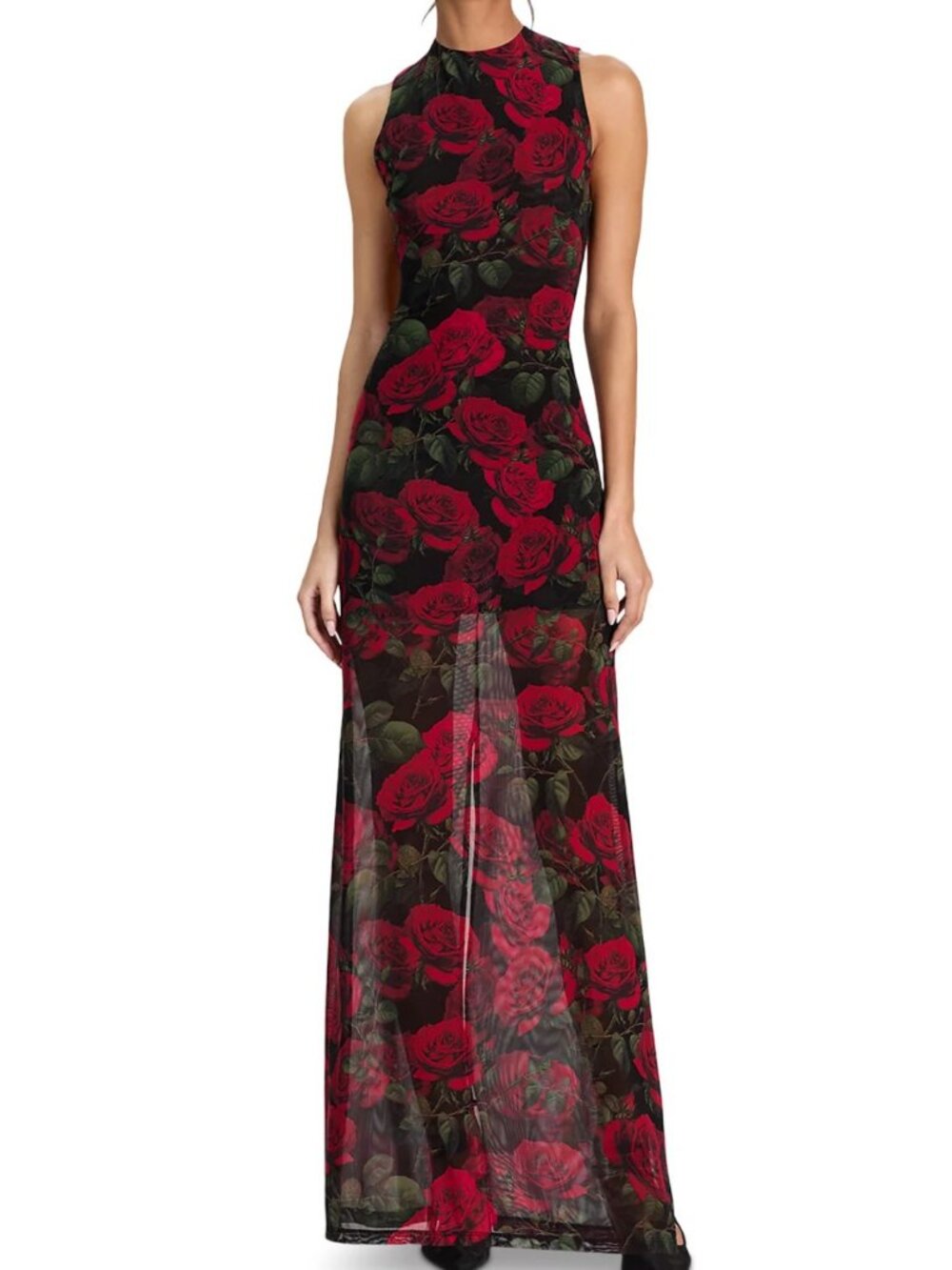 Alice and Olivia Delora Open Back Maxi Dress